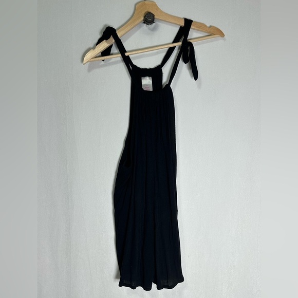 No Boundaries Pants - No Boundaries Women Black Gauze Halter Romper Tie Shoulder Sleeveless Jumpsuit M